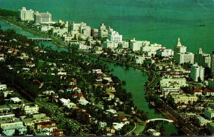 Florida Miami Beach Aerial View Looking North 1961