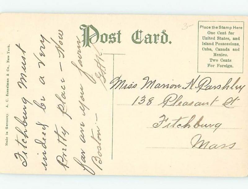 Divided-Back BRIDGE SCENE Indianapolis Indiana IN H8985