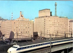 Tokyo, Japan  DAI-ICHI HOTEL & High Speed Train  4X6 Advertising Postcard