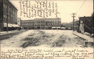 Hudson Massachusetts MA Wood Square Rotograph A21831 c1910 Postcard