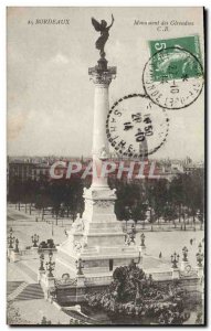 Old Postcard Bordeaux Girondins Monument