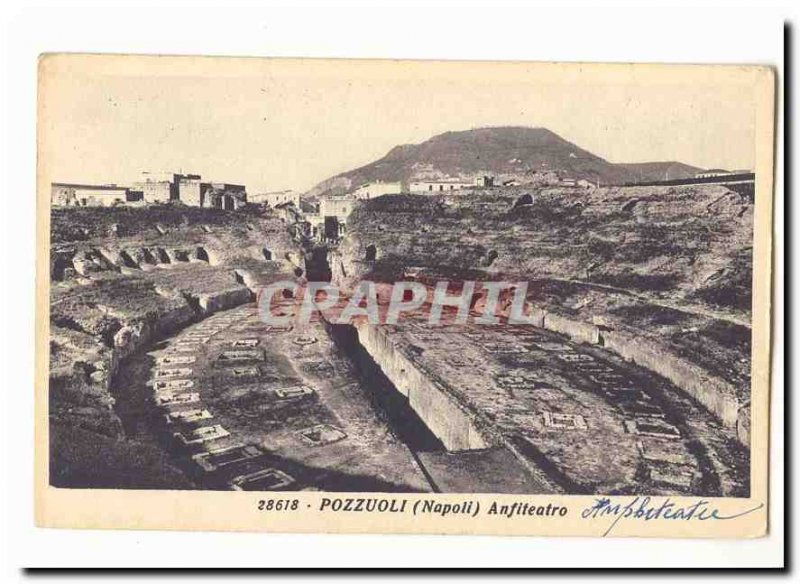 Italy Italia Pozzuoli (Napoli) Old Postcard Anfiteatro (amphitheater)