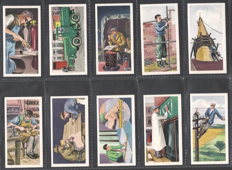 Priory Tea Cards(x24) - Men at Work - Reproduced 