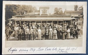Mint Usa Real Picture Postcard Salt Lake City UT Tramway 1915 