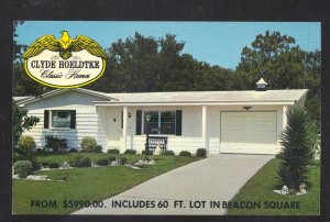 PORT RICHEY FLORIDA CLYDE HOELDTKE HOUSE BUILDER ADVERTISING POSTCARD