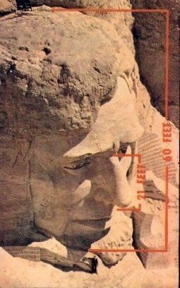 Face of Abraham Lincoln, Mt. Rushmore National Memorial - Mount Rushmore, Sou...