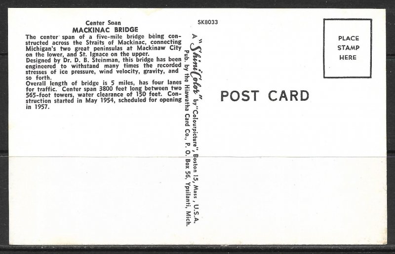 Michigan, Mackinac Bridge Center Span - [MI-048]