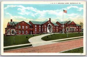 Vtg Meadville PA Orphans Home Independent Order of Odd Fellows IOOF Postcard