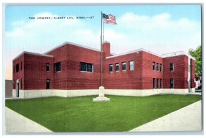 c1940 Armory Exterior Building Albert Lea Minnesota MN Vintage Antique Postcard