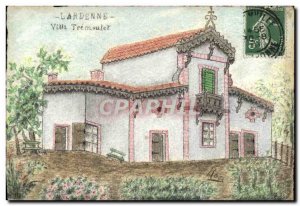 Old Postcard DRAWING HAND Fancy Lardenne Tremoulet sign Villa Rose in 1909