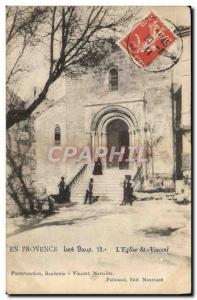 Old Postcard Stamp Esperanto En Provence Les Baux Church St Vincent