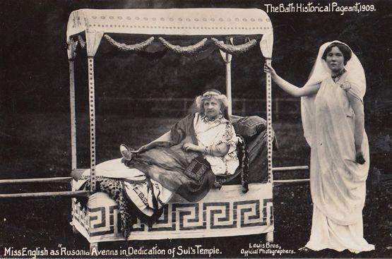 Miss English as Russonia Avenna Suls Temple 1909 Bath Pageant Old RPC Postcard