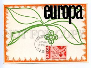 420040 FRANCE 1965 year EUROPA CEPT Council of Europe First Day maximum card