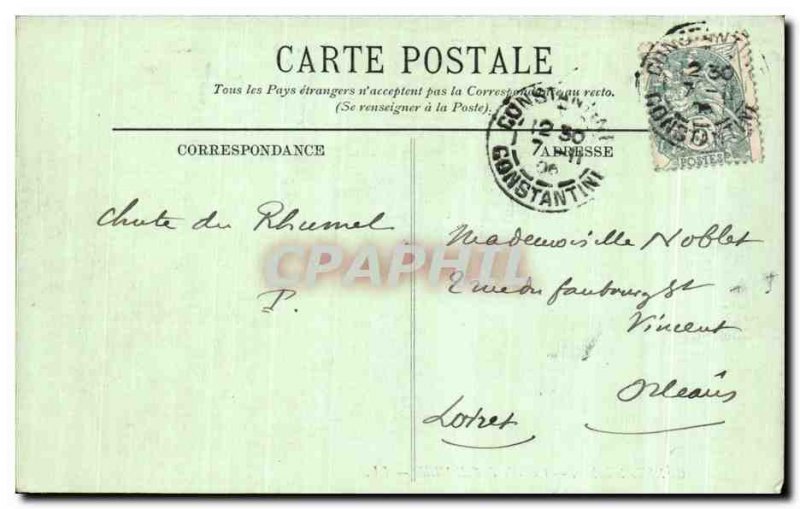 Postcard Old Constantine Cascade Sidi Micid