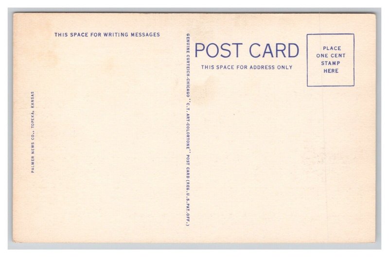 Topeka Kansas Reinisch Memorial Rock Garden Gage Park Postcard