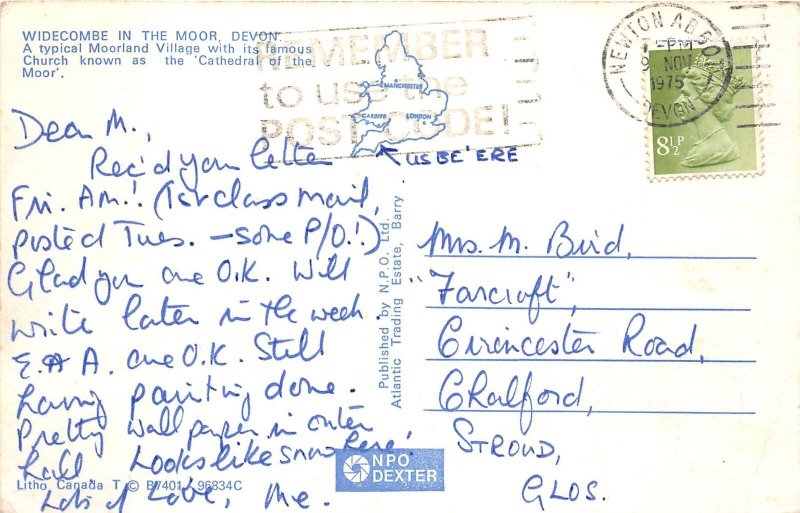 US75 UK England Widecombe in the Moor Devon 1975
