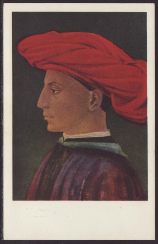 Young Man in Scarlet Turban,Masaccio,Painting Postcard