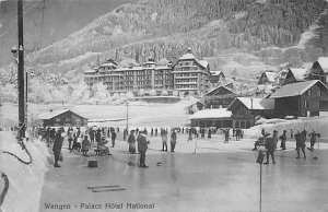 Wengen Palace hotel National Curling 1923 crease left top corner