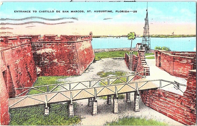 Entrance Castillo De San Marcos St. Augustine FL Postcard Standard View Card 