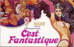 C'est Fantastique Acapulco Princess Hotel Coco Loco Club Sexy Women Postcard H33