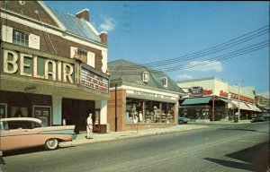 Bel Air Maryland MD Classic 1950s Cars Chrome Vintage Postcard