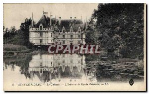 Old Postcard Azay Le Rideau Chateau Indre and East Facade