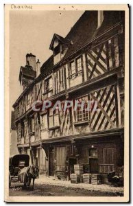 Old Postcard Chartres The house salmon