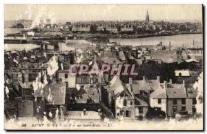 Saint-Servan Old Postcard View of St. Malo