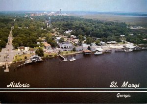 Georgia St Marys Aerial View Of Waterfront