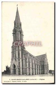 Old Postcard St. Mary of the Sea L & # 39Eglise