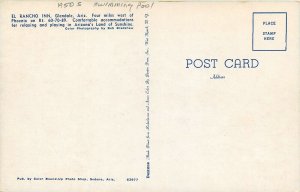 Postcard 1950s Arizona Glendale El Rancho Inn Swimming Pool occupation 23-12312