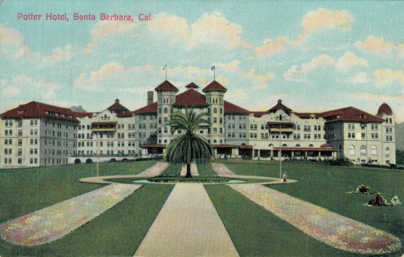 USA Potter Hotel Santa Barbara California Vintage Postcard 05.77