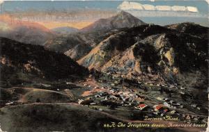Zortman Montana Aerial View~Freighters Dream-Homeward Bound~1916 Postcard