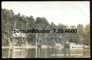 h3195 - ST. ALPHONSE Quebec 1936 Lac Rouge. Real Photo Postcard