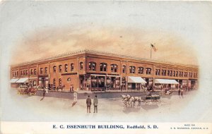 F70/ Redfield South Dakota Postcard c1910 E.C. Issenhuth Building Stores