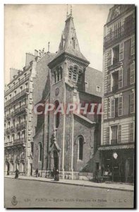 Old Postcard Paris Church of Saint Francois de Sales