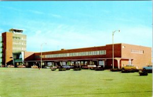 Wichita, KS Kansas  AIRPORT TERMINAL & TOWER  ca1950's Chrome AVIATION Postcard