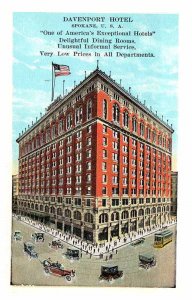 Postcard HOTEL SCENE Spokane Washington WA AS8865