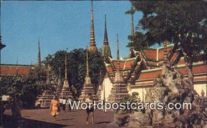 Wat Po, Reclining Buddha Temple Bangkok Thailand Postal Used Unknown 