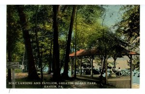 PA - Easton. Greater Island Park, Boat Landing & Pavilion ca 1911