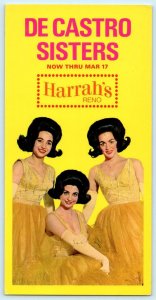 HARRAH'S RENO, Nevada NV  ~ Advertising DE CASTRO SISTERS  ~ 8 x 4 Postcard