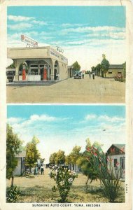 1931 Sunshine Auto Court Yuma Arizona Herz Postcard 6436
