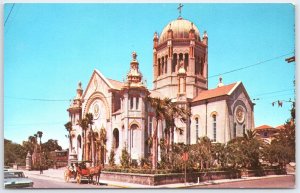 Vintage Flagler Memorial Church St Augustine FL Linen Postcard