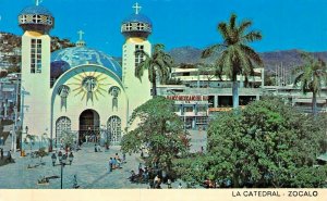 ZOCALO MEXICO~LA CATEDRAL~MAIN PLAZA POSTCARD