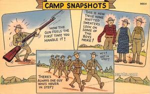 Camp Snapshots Military Comic Writing on back 