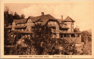Postcard New York Haines Falls Squirrel Inn Twilight Park Albertype 1930s V141