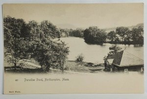 Northampton Massachusetts Paradise Pond c1900s Postcard S17