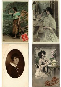 FEMMES LADIES GLAMOUR REAL PHOTO lot of 900 CPA Pre-1940 Part 2. (L2449)