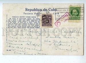 203309 CUBA HABANA Tobacco Vintage RPPC w/ postage DUE stamp