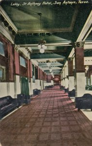 SAN ANTONIO, Texas , 1900-10s ; Lobby , St Anthony Hotel